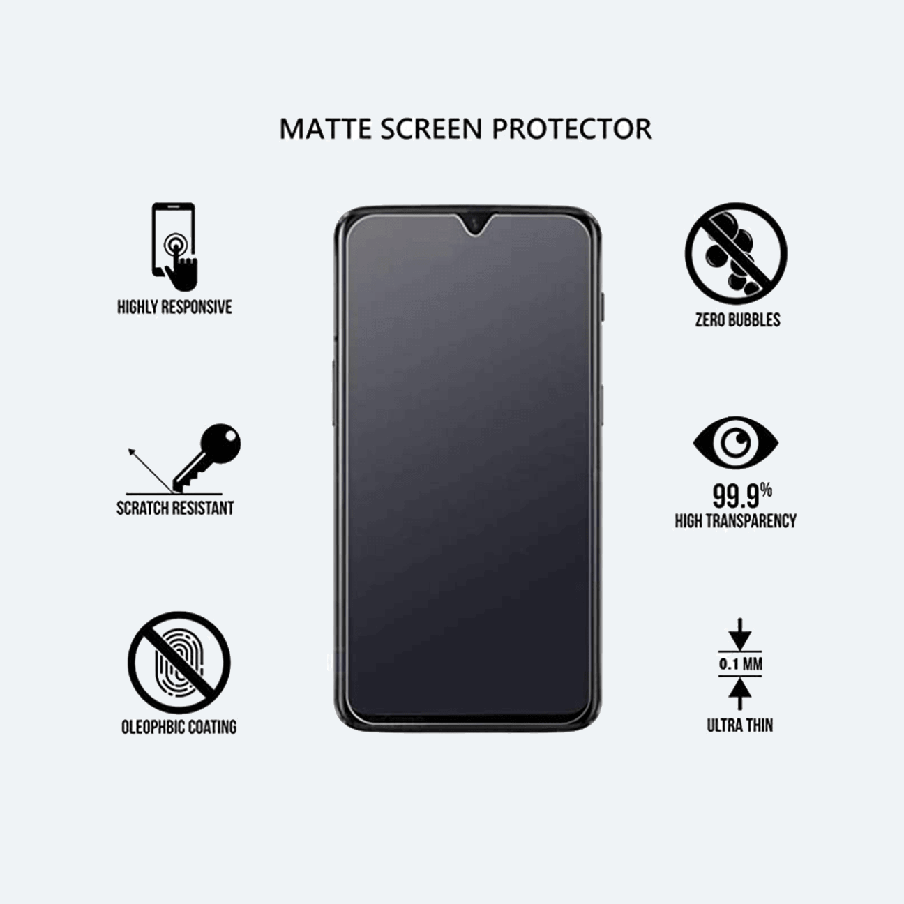 Oppo A7 Matte Unbreakable Glass
