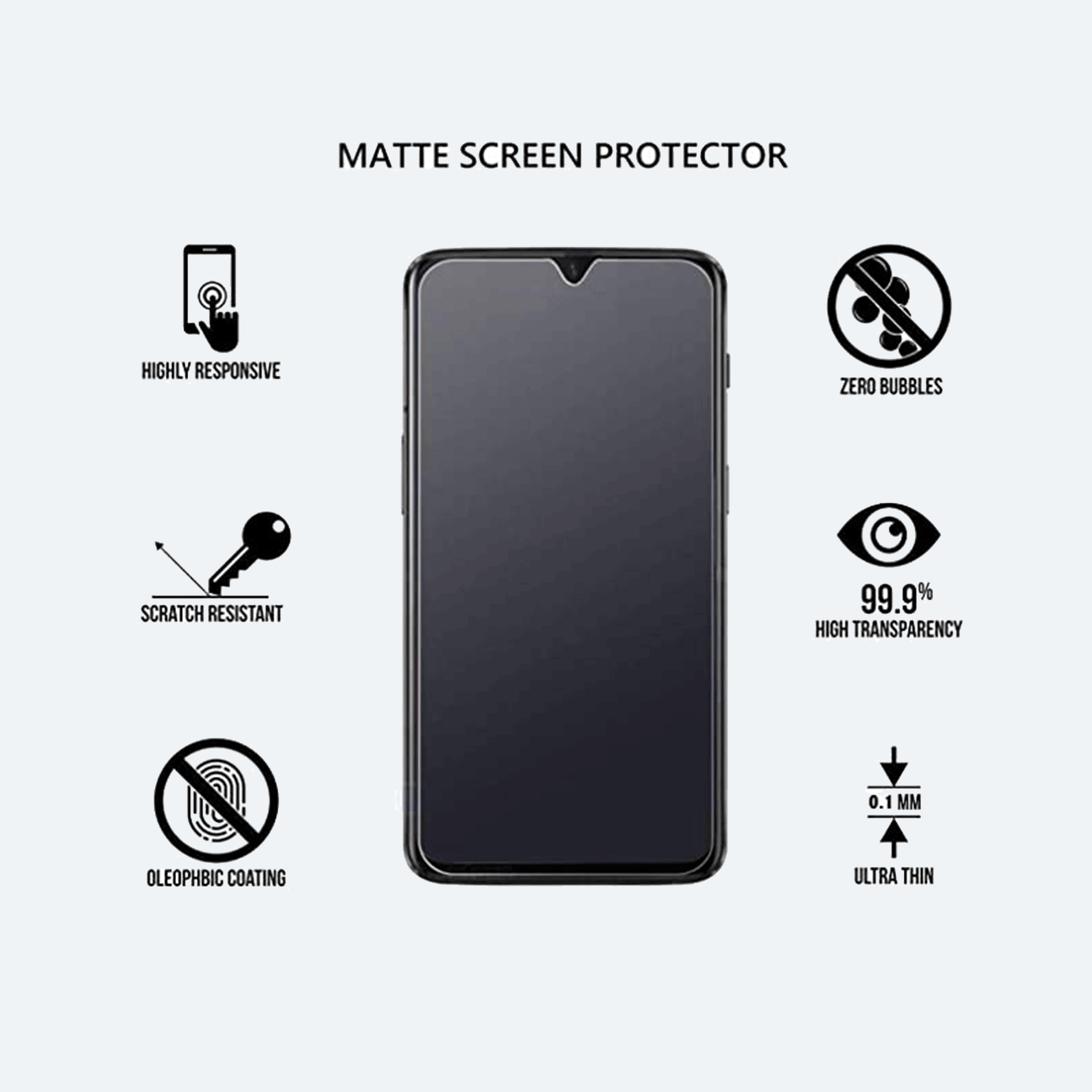 Samsung Galaxy A6 Plus Matte Unbreakable Glass