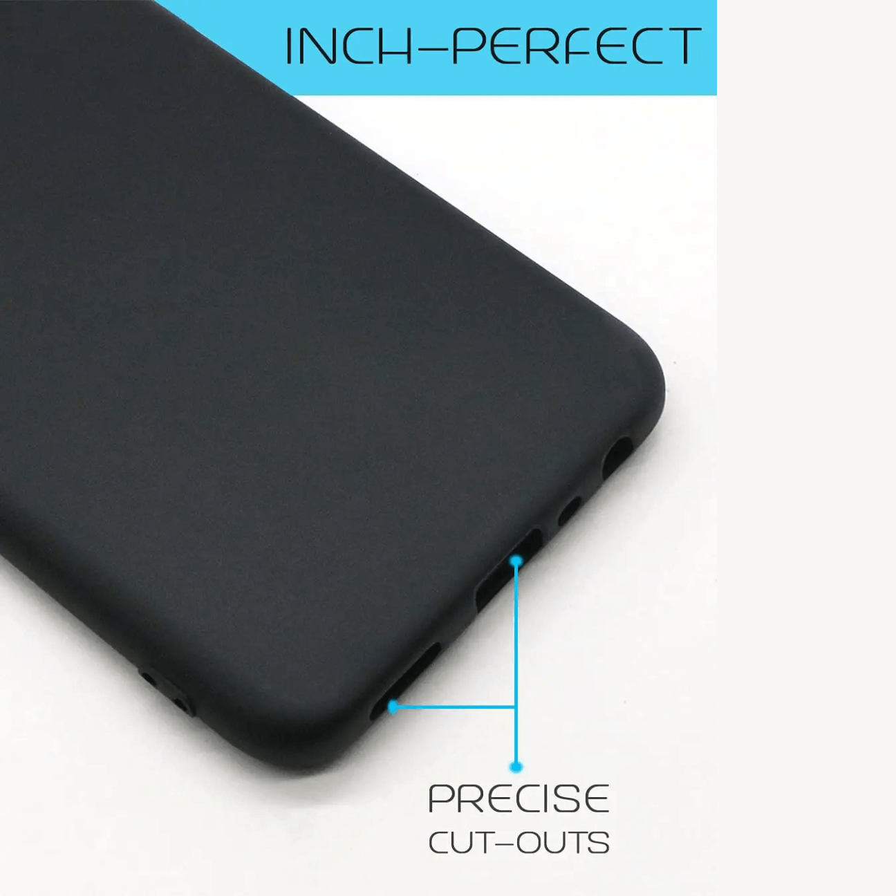 Realme 1 Black Soft Silicone Phone Case Image
