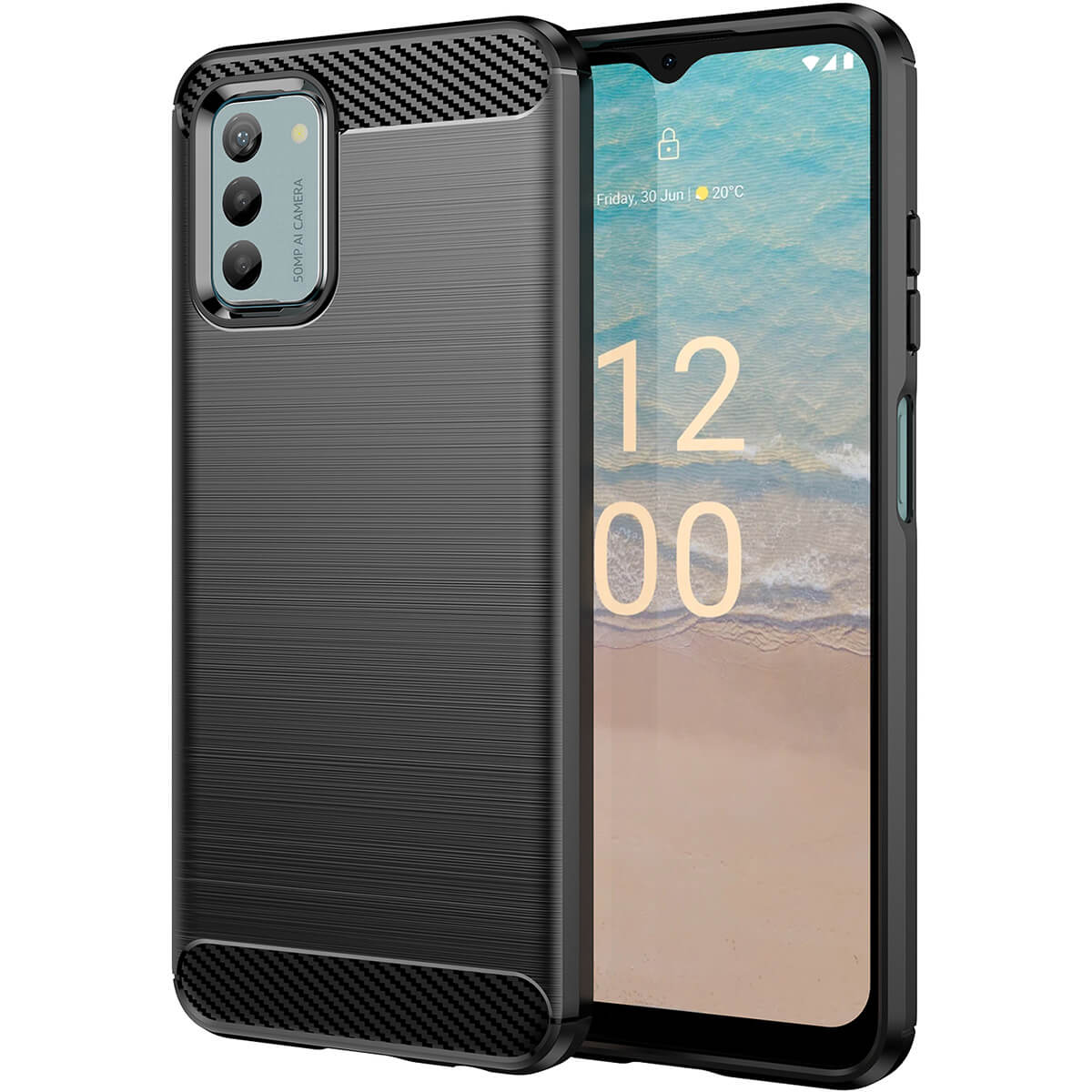 Nokia G21 Black Silicon Back Cover