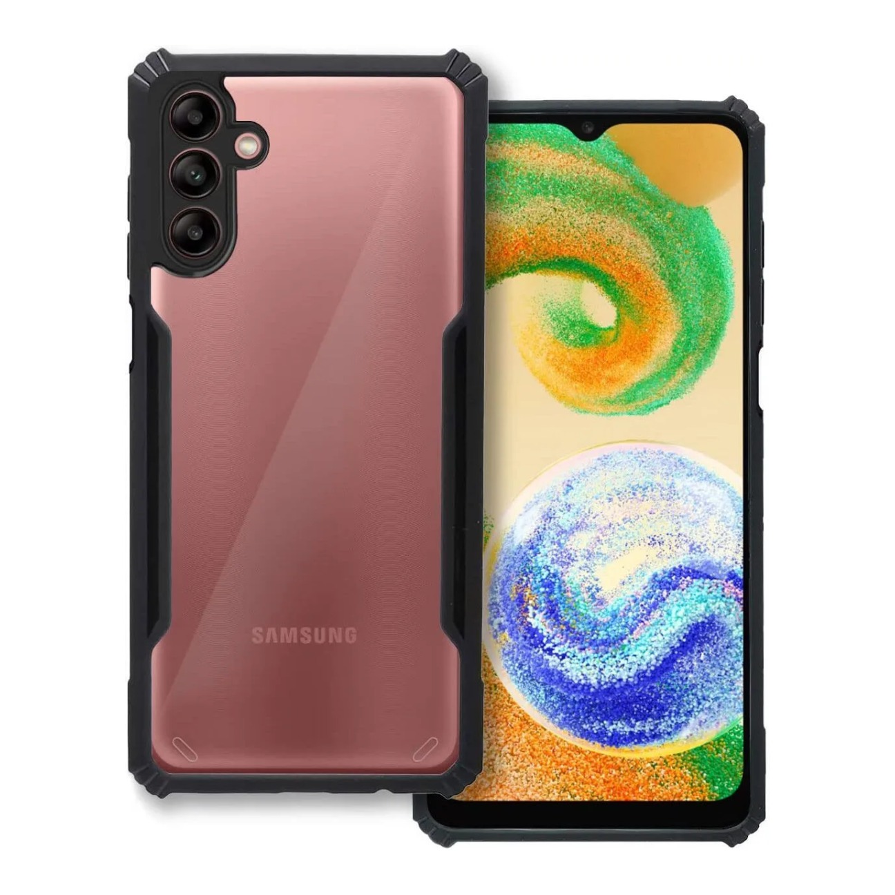 Samsung Galaxy A04s Shockproof Crystal Clear Bumper Case with Acrylic Back, TPU Frame & Camera Protection