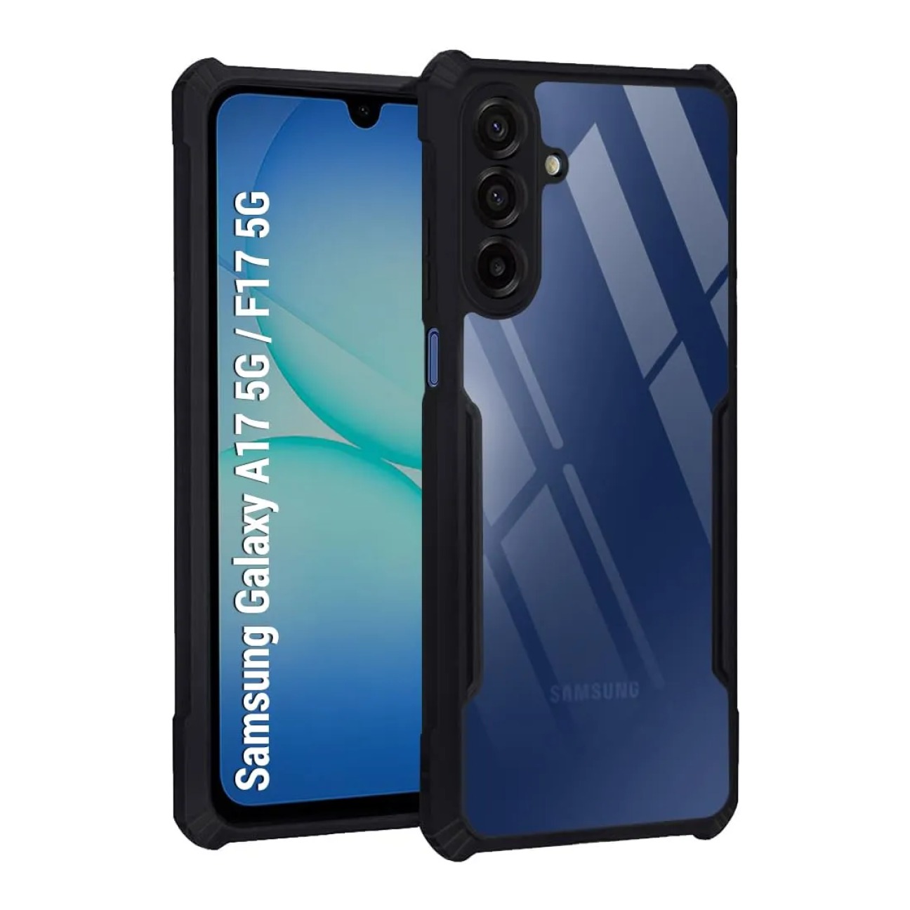 Samsung Galaxy A17 5G Shockproof Crystal Clear Bumper Case with Acrylic Back, TPU Frame & Camera Protection