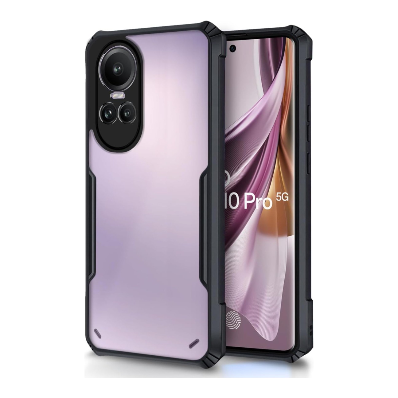 Oppo Reno 10 Pro 5G Shockproof Crystal Clear Bumper Case with Acrylic Back, TPU Frame & Camera Protection