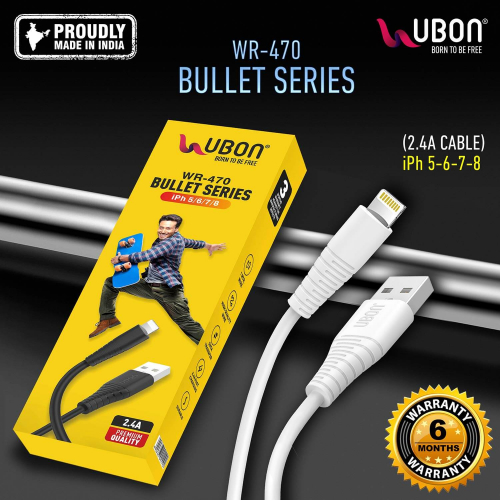 UBON WR-470 2.4A Cable for Fast Charging thumbnail