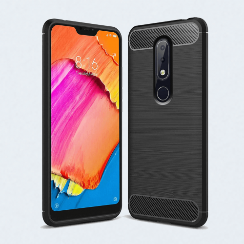 Nokia 6.1 Plus (Nokia X6) Black Silicon Back Cover