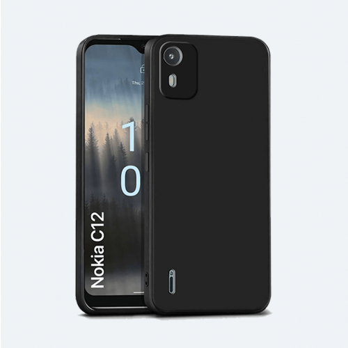 Nokia C12 Pro Black Silicon Back Cover