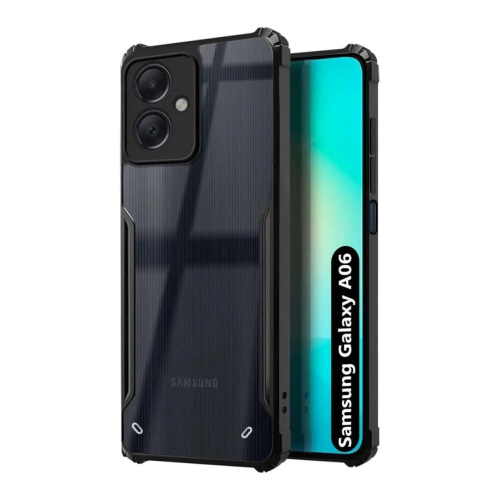 Samsung Galaxy A6 Shockproof Crystal Clear Bumper Case with Acrylic Back, TPU Frame & Camera Protection