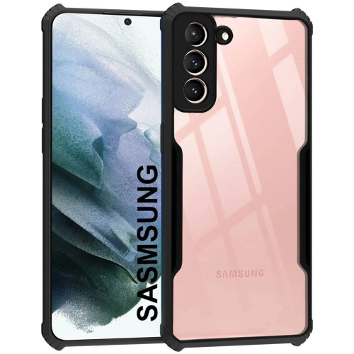 Samsung Galaxy S21+ Shockproof Crystal Clear Bumper Case with Acrylic Back, TPU Frame & Camera Protection
