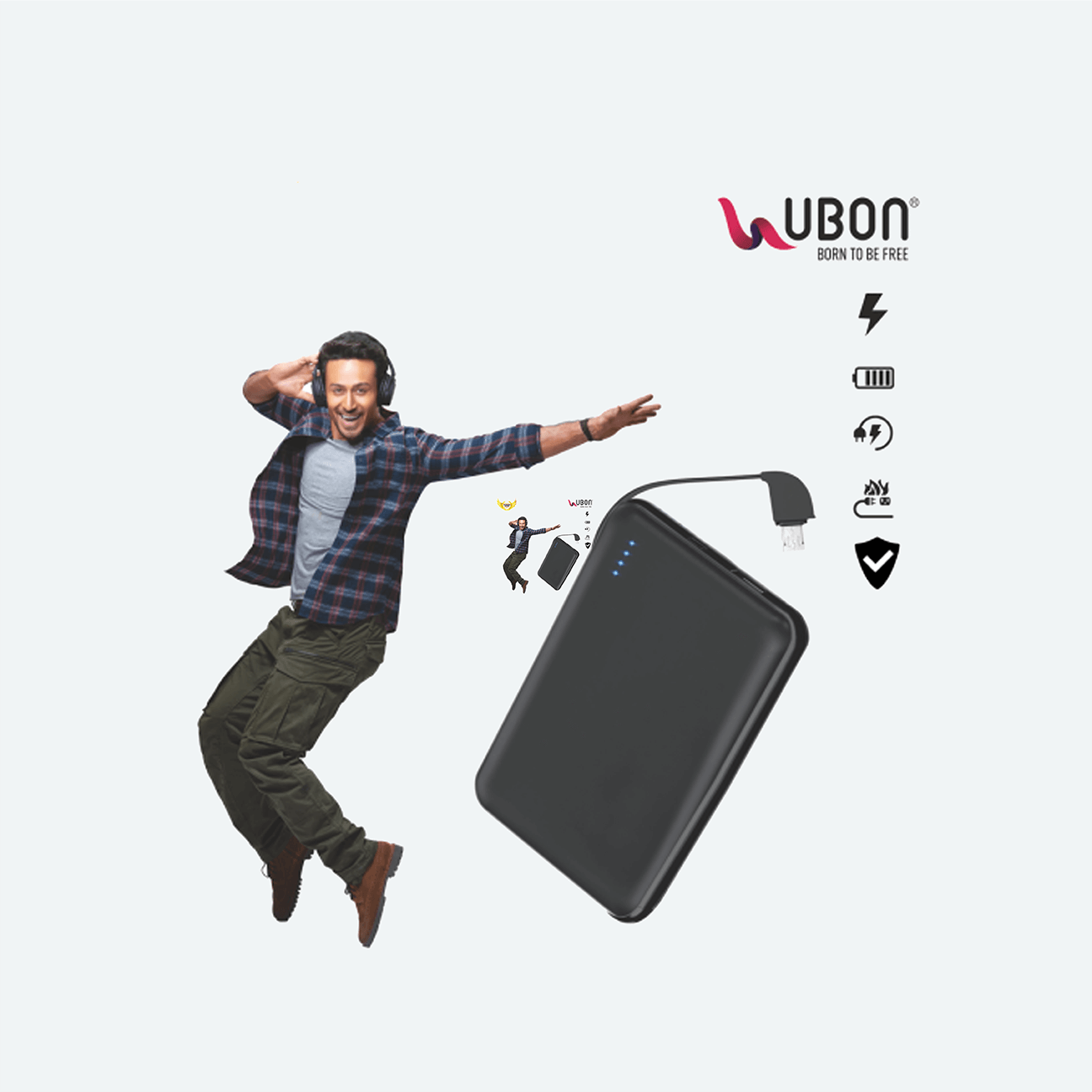Ubon PB-X15 Mobile Power Bank  Built-in 5000mAh