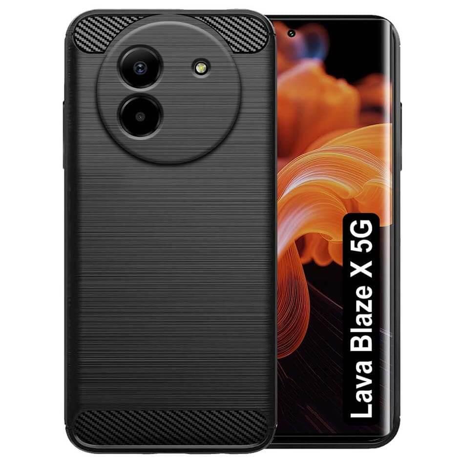 Lava Blaze X Black Silicon Back Cover
