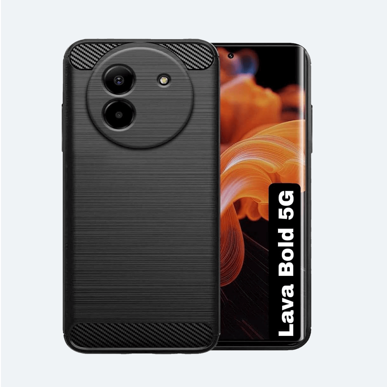 Lava Bold Black Silicon Back Cover