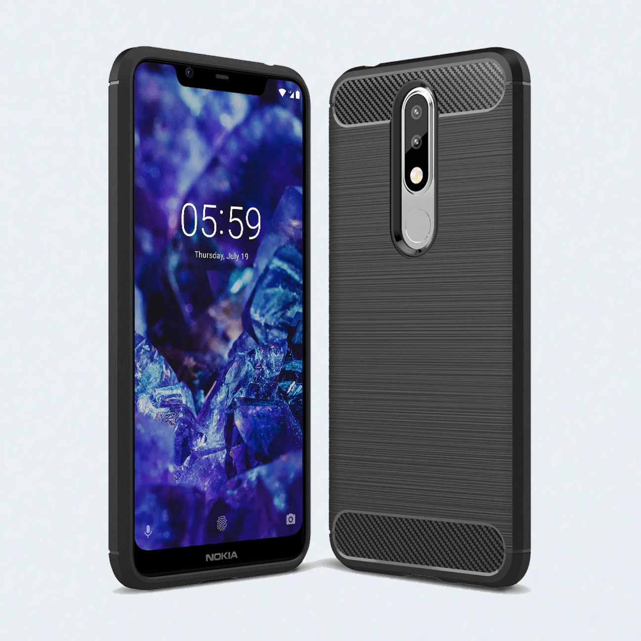 Nokia 5.1 Plus (Nokia X5) Black Silicon Back Cover