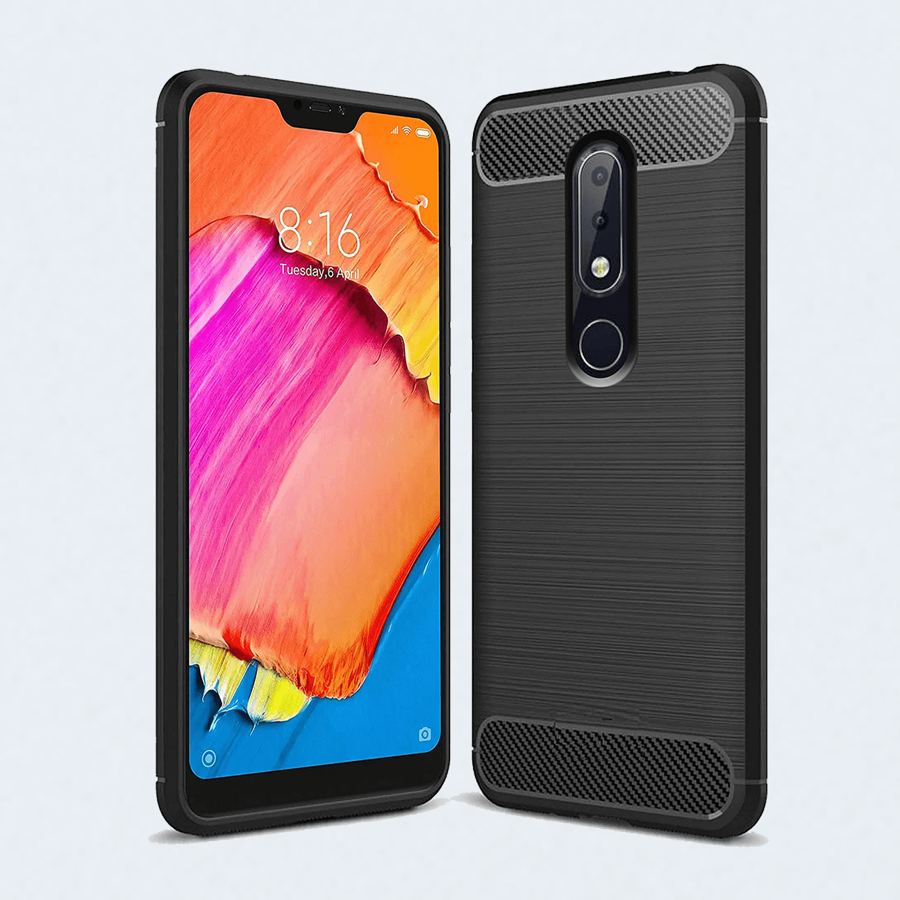 Nokia 6.1 Plus (Nokia X6) Black Silicon Back Cover